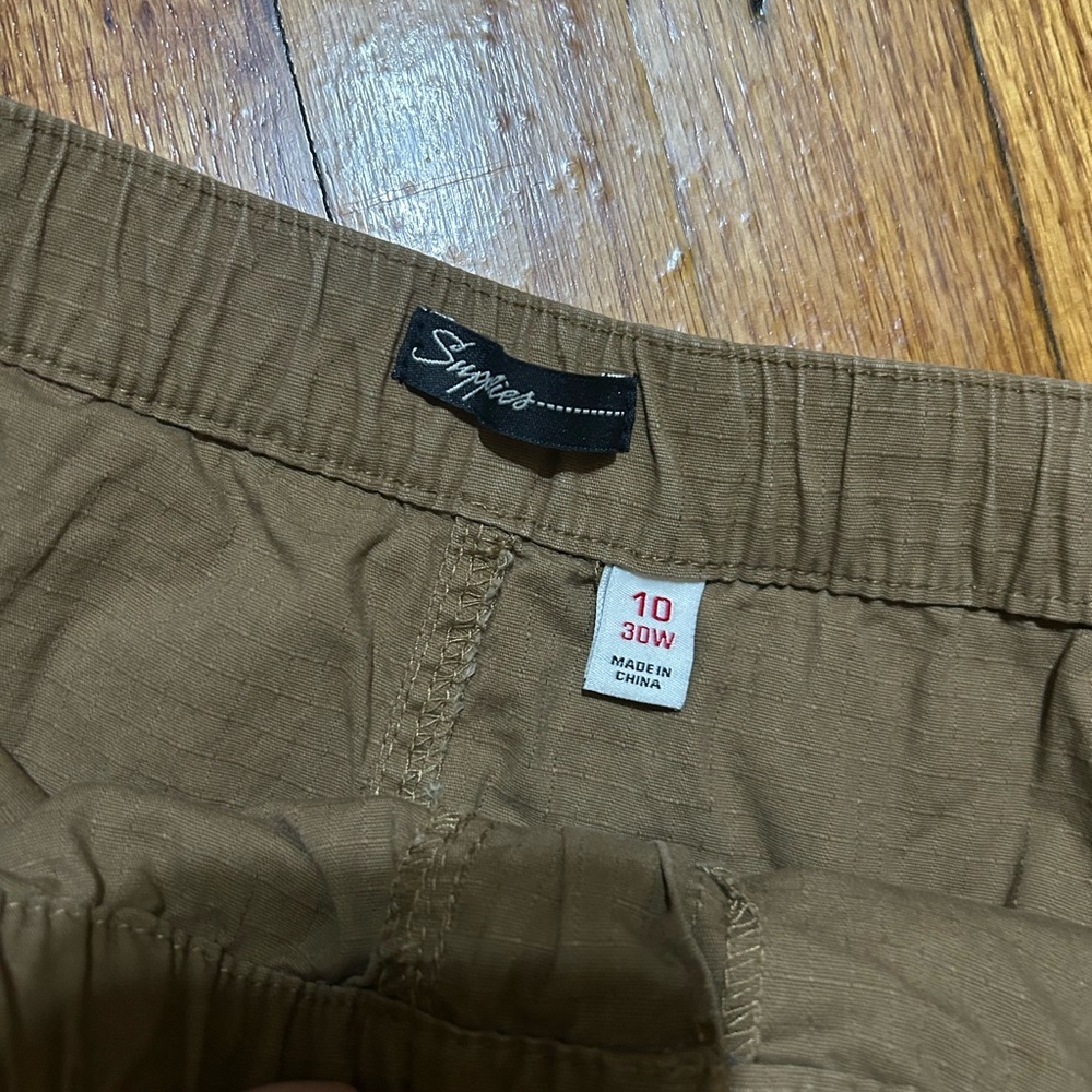 Supplies by UNIONBAY Womens Cargo Skirt Size 10 Brown Tan Stretch Ripstop - Picture 4 of 8